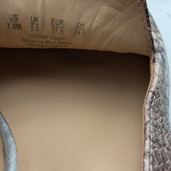 Naturalizer Brown and Purple Flats with Snakeskin Design 7.5 - Picture 8 of 8